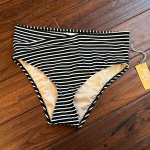 Black and white swim bottoms
